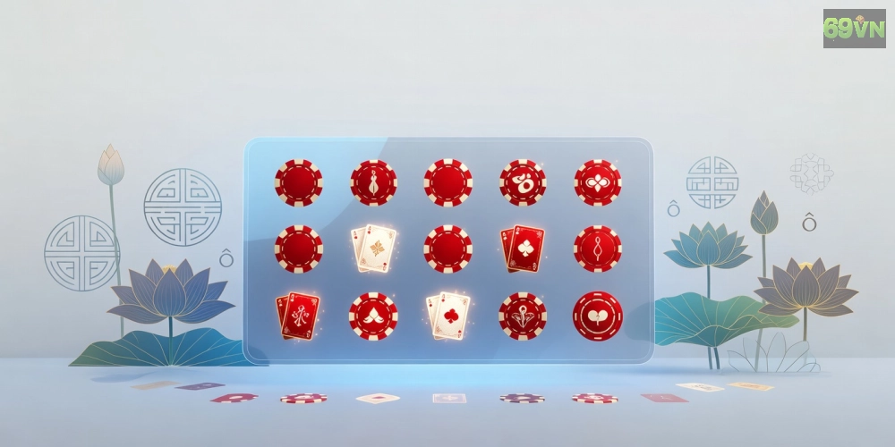 Minh họa giao diện nền tảng game bài uy tín 69vn với các trò chơi phổ biến